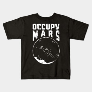 Occupy Mars Retro Worn Out Kids T-Shirt